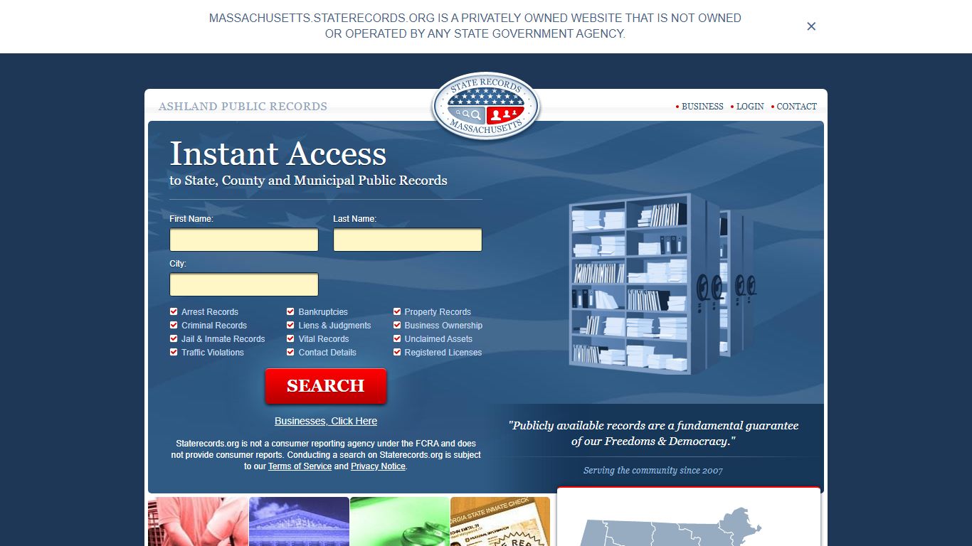 Ashland Public Records - massachusetts.staterecords.org